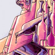 libros-vs-expendios2 detalle "Alcohol vs Libros" Illustration for Expreso Newspaper in Sonora México.