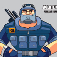 "Agente Mart?nez" Character Design (animated movie project for kids)