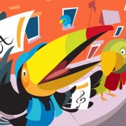 "El Ruiseño Cantor" Children Book illustrations Commissioned by EINA Barcelona Spain.